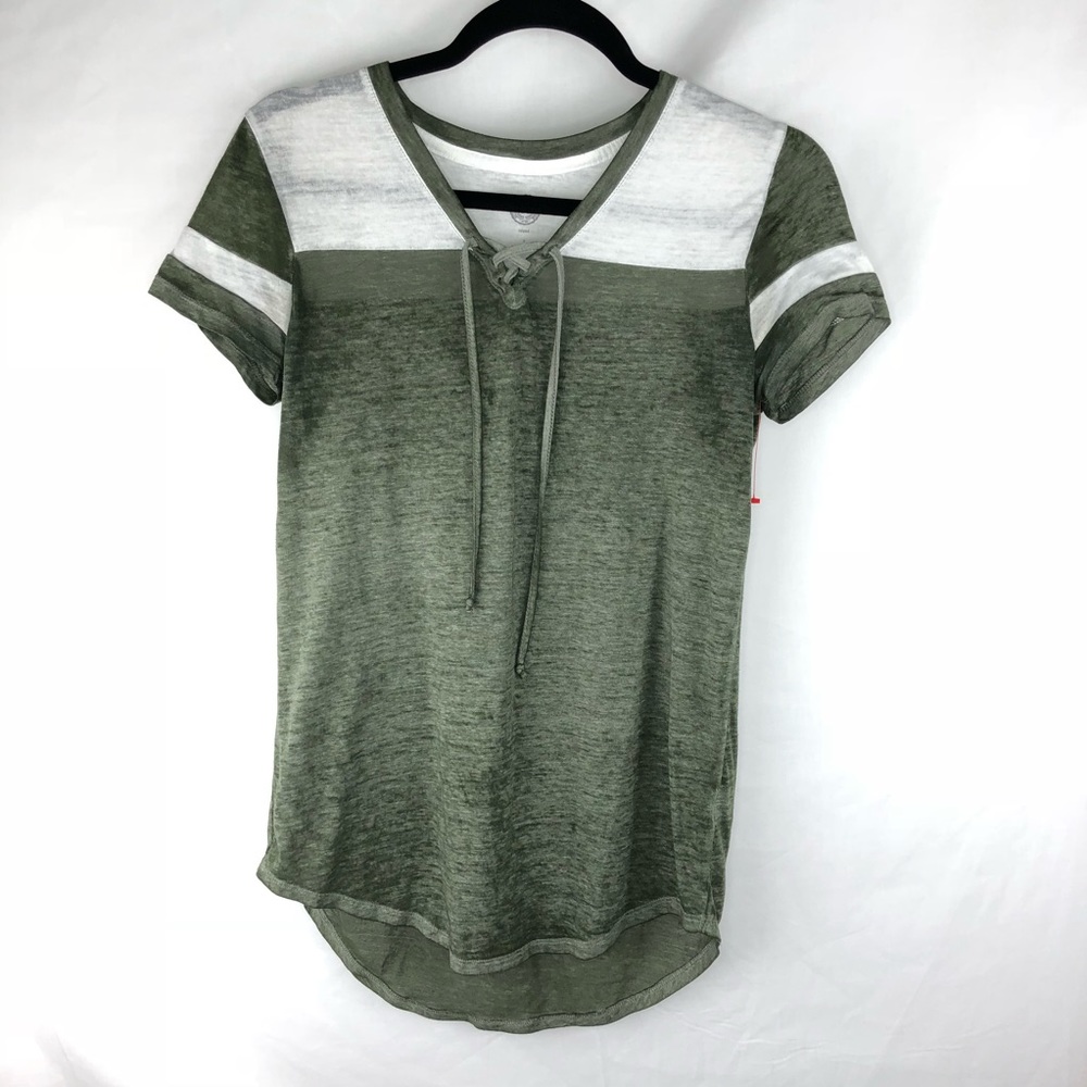 So Americans Heritage V Neck Tee Ladies Green S